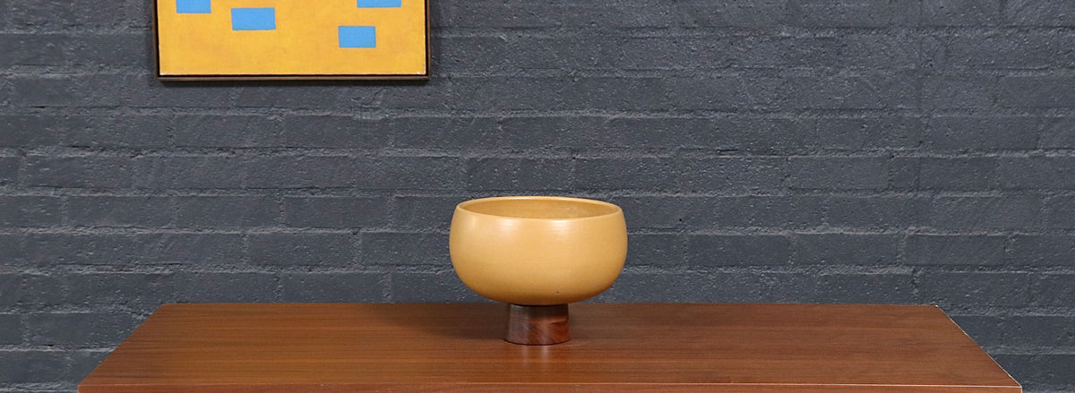 John Follis "Floating Pottery" Model-FB Mustard Glazed Planter for A.P. 