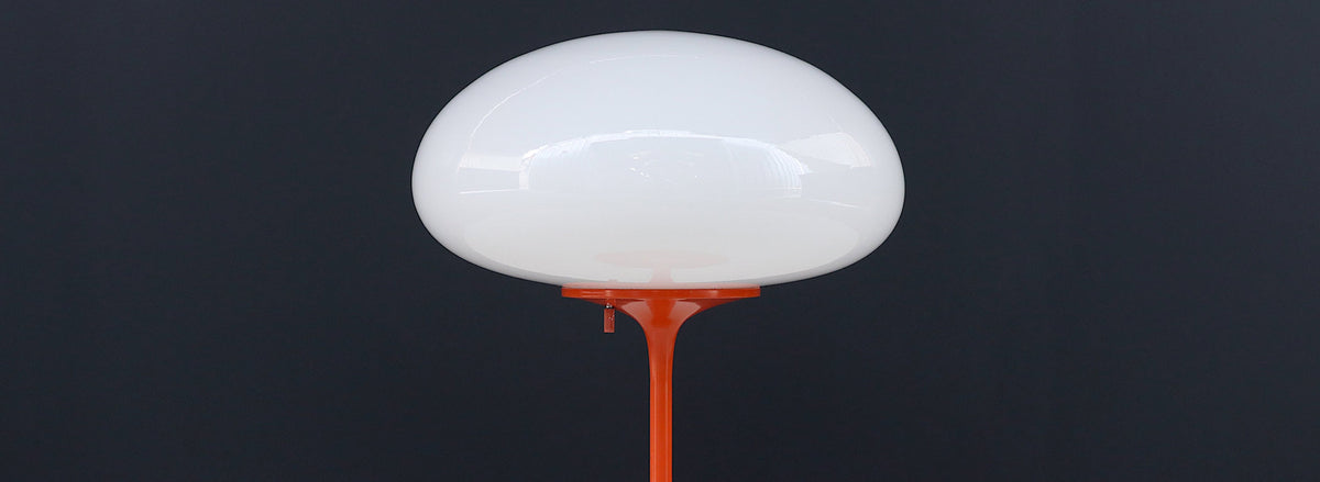 Bill Curry "Stemlite" Orange Mushroom Lamp for Design Line