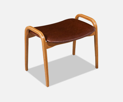 Yngve Ekstrom "Lamino" Sculpted Oak Ottoman for Swedese