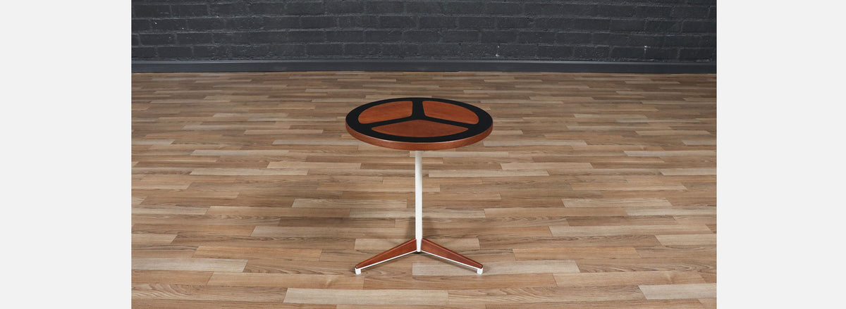 Peter Pepper Products Tripod Resin Side Table w/ Peace Symbol 