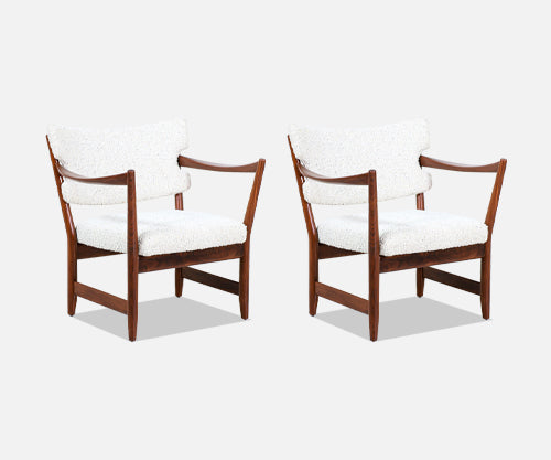 Norwegian Modern "Kaminstolen" Teak Lounge Chairs by Fredrik Kayser & Adolf Relling