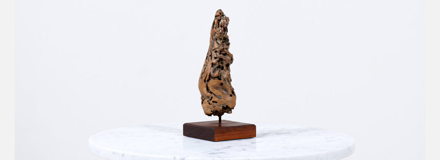California Modern Burlwood Sculpture by Lebar