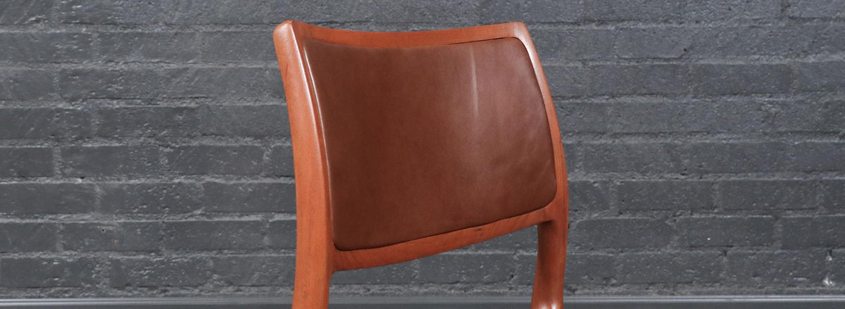 Niels Moller Model-80 Teak & Cognac Leather Chair