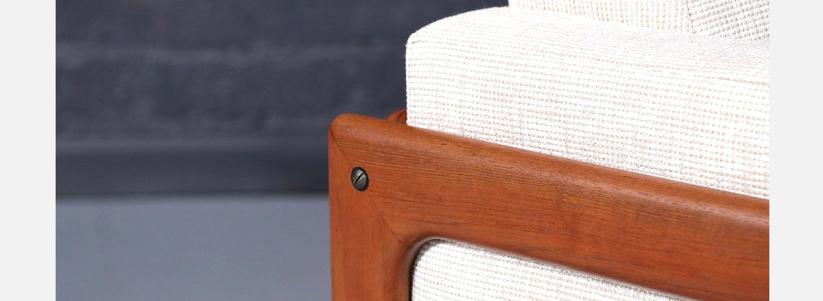 H.W. Klein Teak & Tweed Love Seat Sofa for Komfort