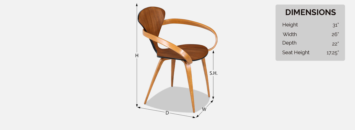 Mid-Century Modern "Pretzel" Armchair by Norman Cherner for Plycraft 