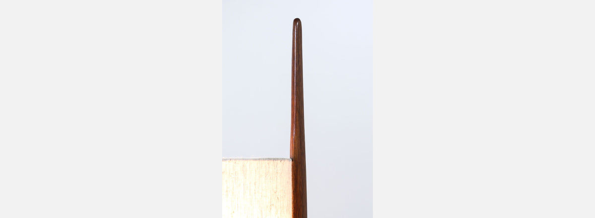 John Keal Sculpted Walnut & Chrome Table Lamps for Modeline