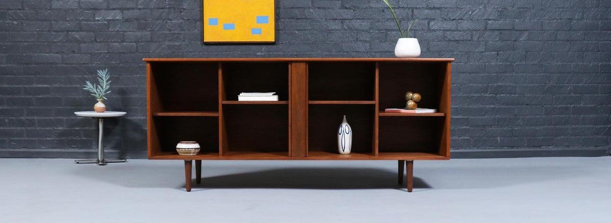 Mid-Century Californian Modern Tambour-Door Credenza by Barzilay