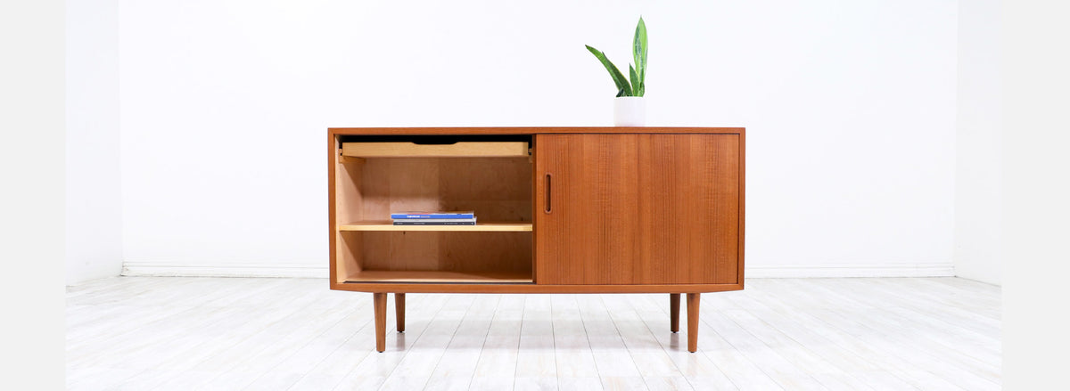Danish Modern Teak Credenza by Carlo Jensen for Hundevad