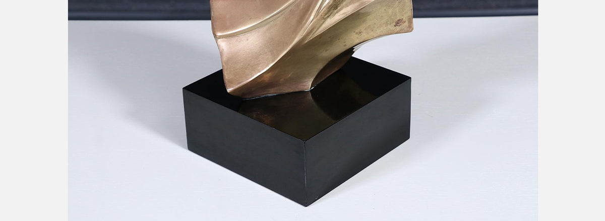 Vintage Modernist Brancusi-Inspired Bust Sculpture