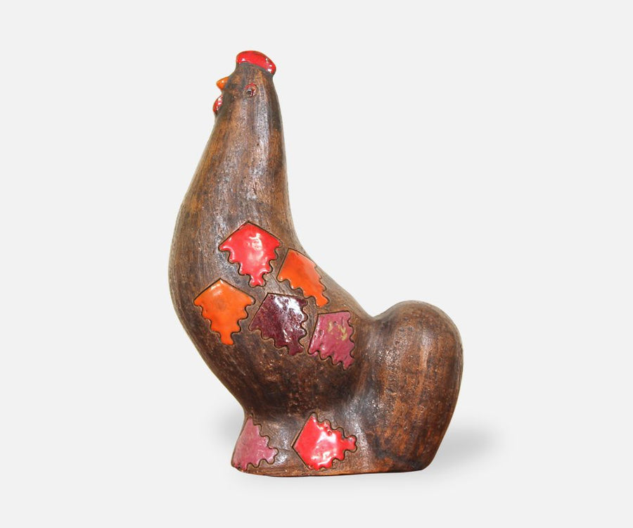 Aldo Londi Glazed Ceramic Chicken Figurine for Bitossi