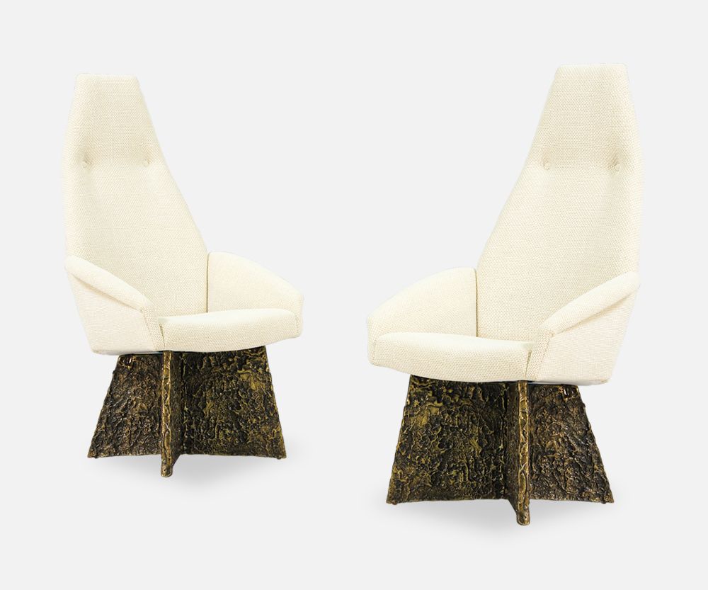 Adrian Pearsall Brutalist High-Back Dining Chairs for Craft Associates