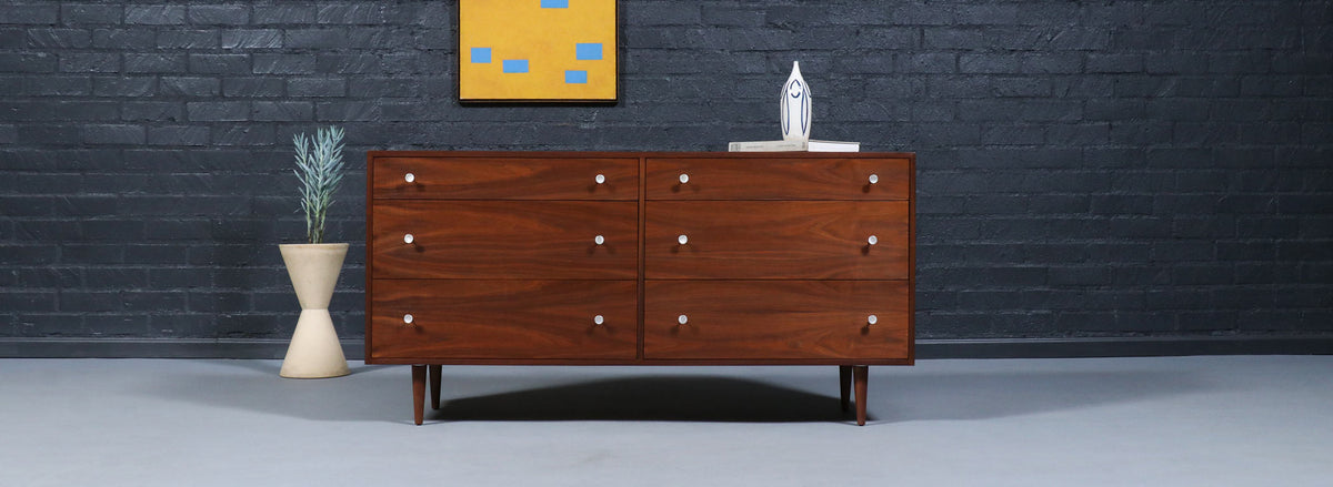 Californian Modernist Walnut Dresser by Milo Baughman