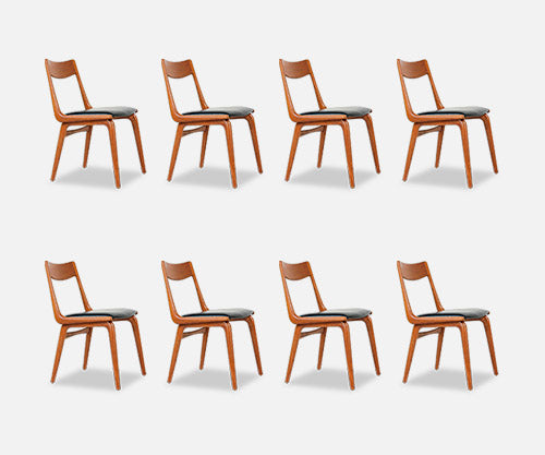 Alfred Christensen "Boomerang" Teak Dining Chairs for Slagelse Møbelfabrik