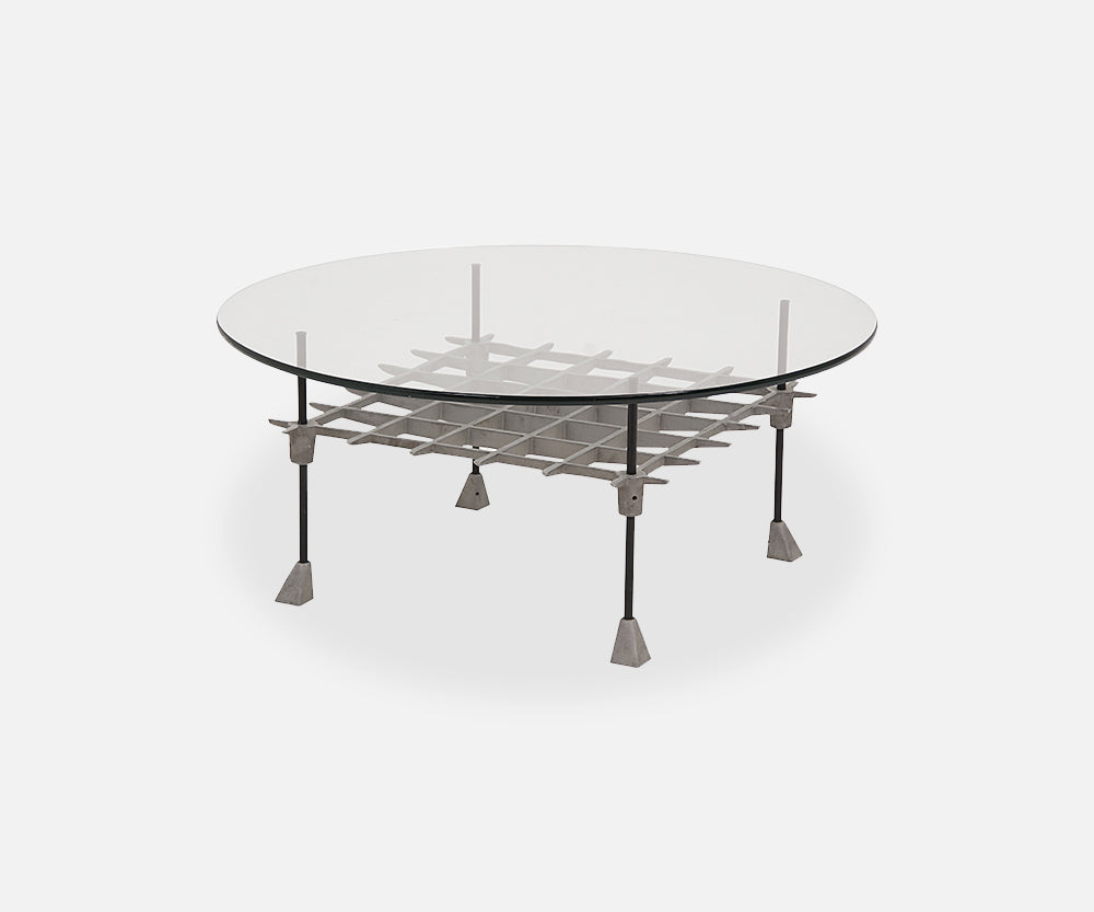 Aluminum “Grid” Coffee Table by Robert Josten