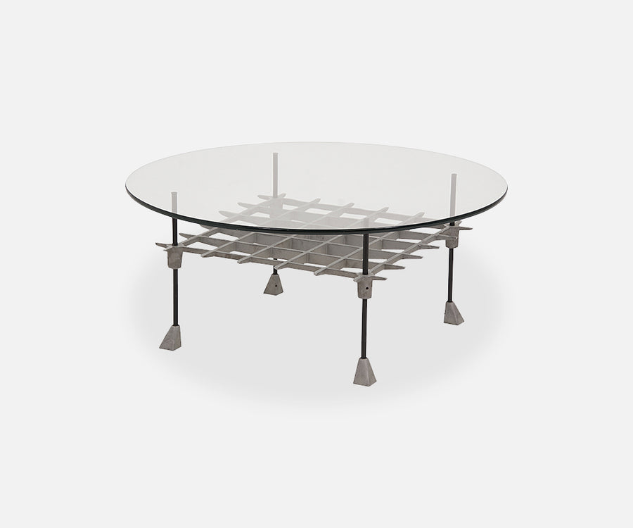 Aluminum “Grid” Coffee Table by Robert Josten