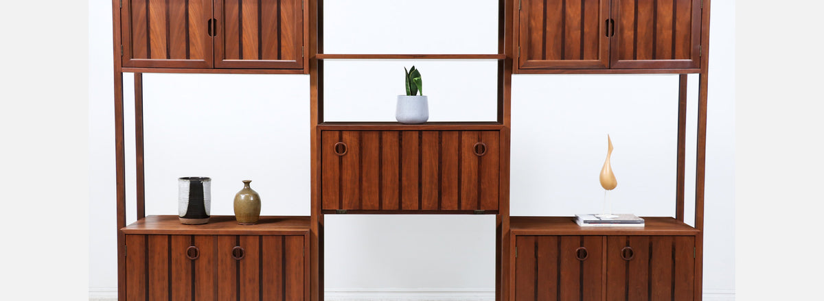 Mid-Century Free-Standing Bookshelf Unit by Stanley Furniture