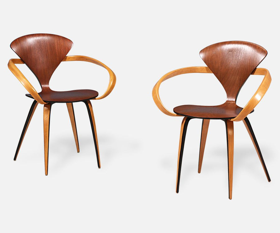 Norman Cherner "Pretzel" Armchairs for Plycraft