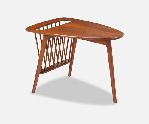 Arthur Umanoff Side Table with Magazine Rack for Washington Woodcraft