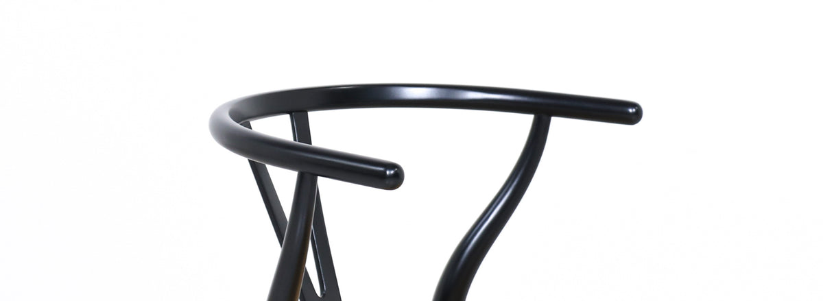 Hans J. Wegner "Wishbone" Ebonized Arm Chairs for Carl Hansen & Søn 