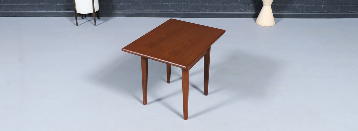 Jens Risom Floating Top Walnut Side Tables