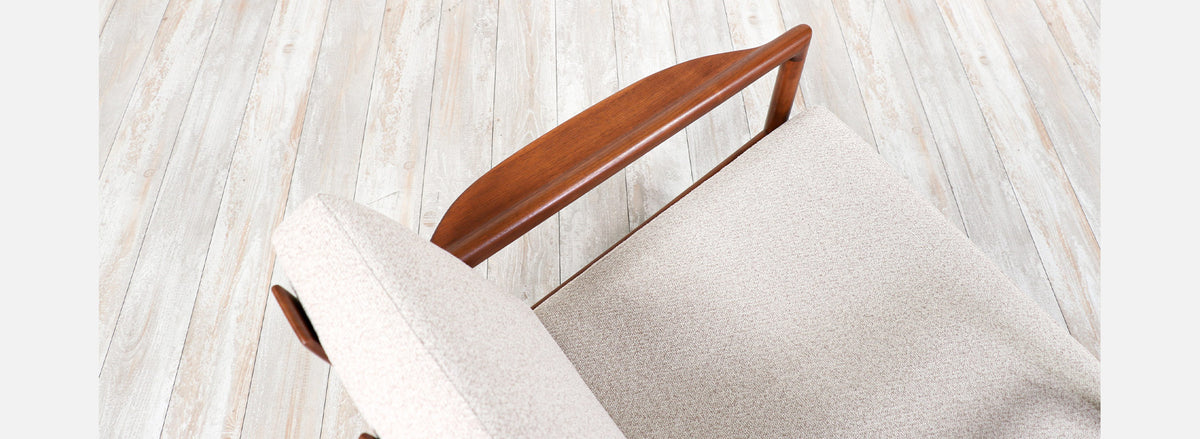 Ib Kofod-Larsen Walnut Lounge Chair for Selig