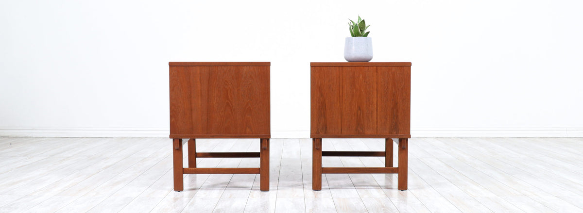 Mid-Century Modern Teak Night Stands by Yngve Ekstrom for Dux