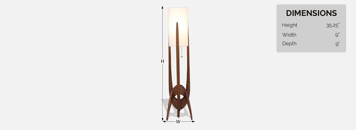 John Keal Sculptural Trident Table Lamp for Modeline of California