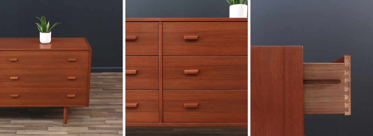 Danish Modern 6-Drawer Teak Dresser by Art Furn
