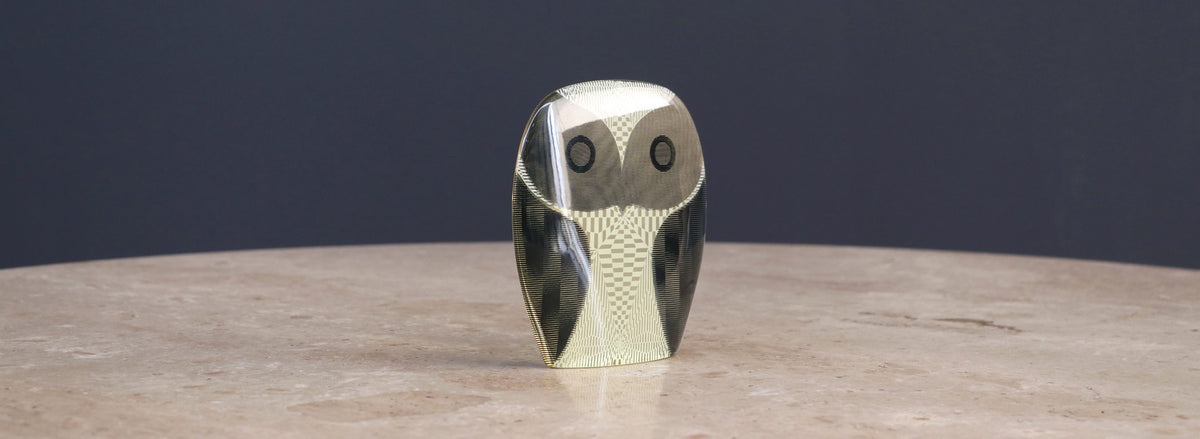 Abraham Palatnik Lucite Optic Art Owl Sculpture