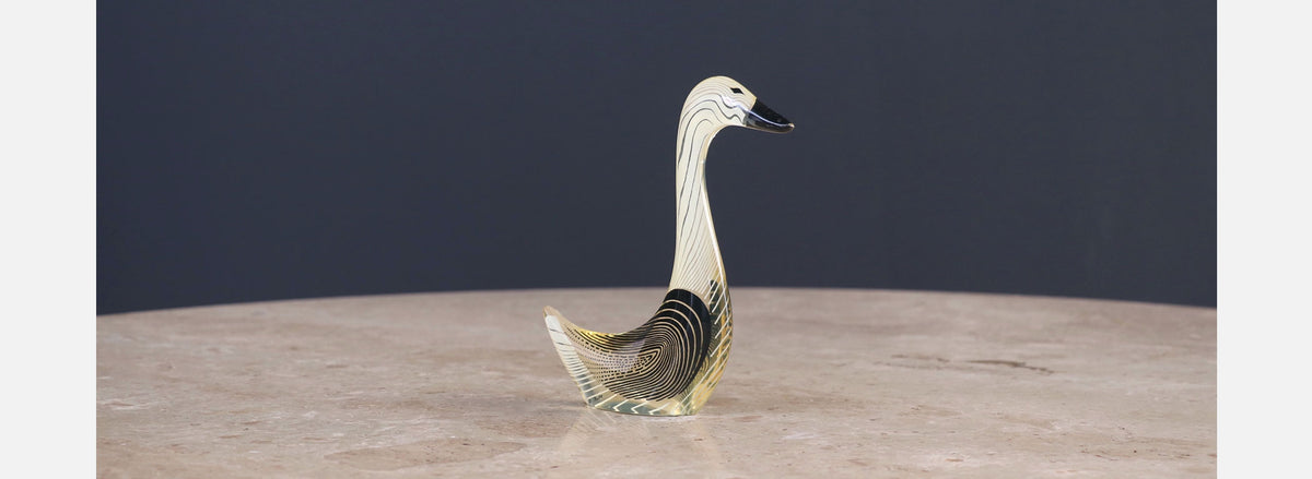 Abraham Palatnik Lucite Optic Art Swan Sculpture