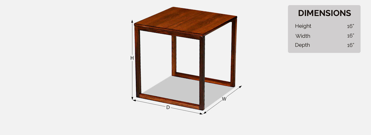 Kai Kristiansen Model-33 Rosewood Interlocking Cube Nesting Tables