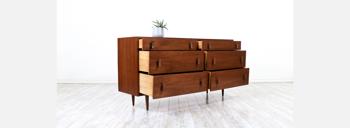 California Modern 6-Drawer Dresser by Stanley Young 