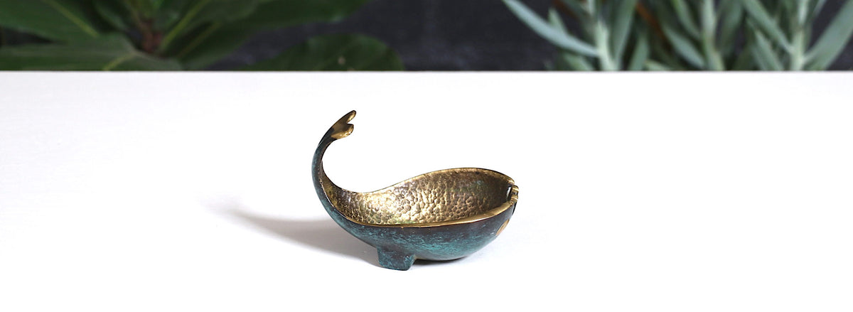 Maurice Ascalon Bronze Whale Ashtray for Pal-Bell