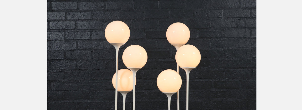 Mid-Century 3-Tier Orb Table Lamps by Lightolier