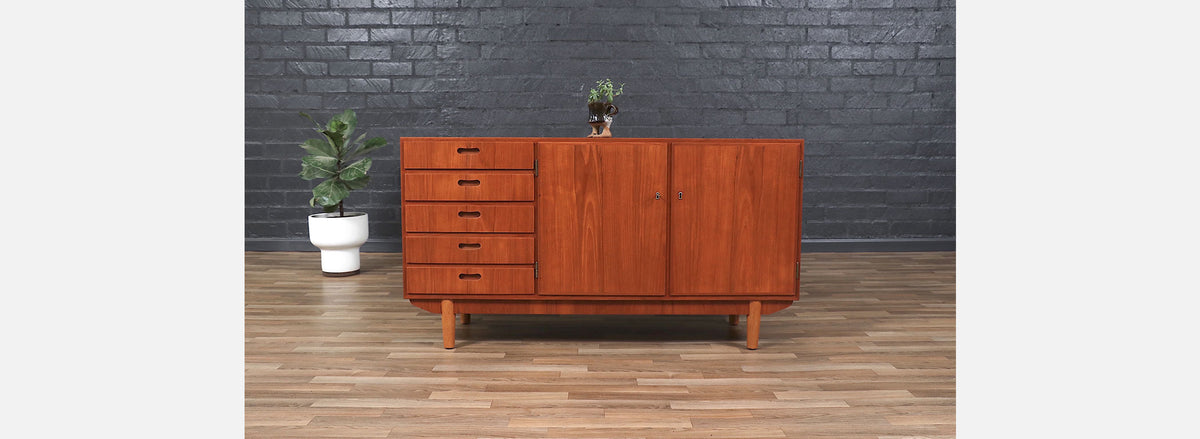Danish Modern Teak Credenza by Herluf Agergaard 