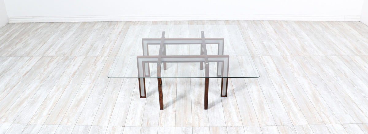Danish Modern Rosewood & Steel Coffee Table by Henning Korch