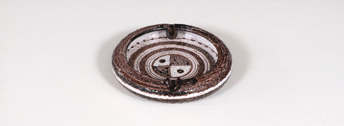 Aldo Londi Italian Glazed Ceramic Ashtray for Bitossi Studio