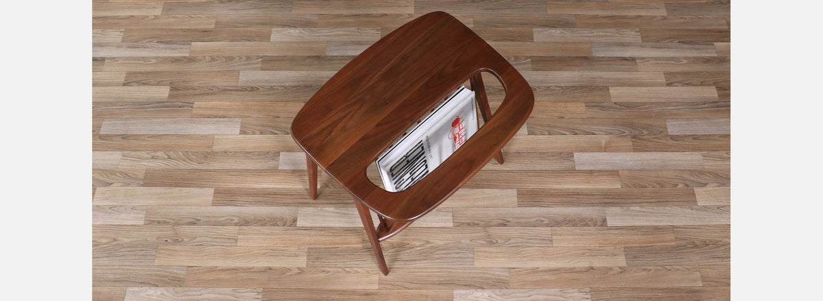 Arthur Umanoff Spindle End Table w/ Magazine Shelf