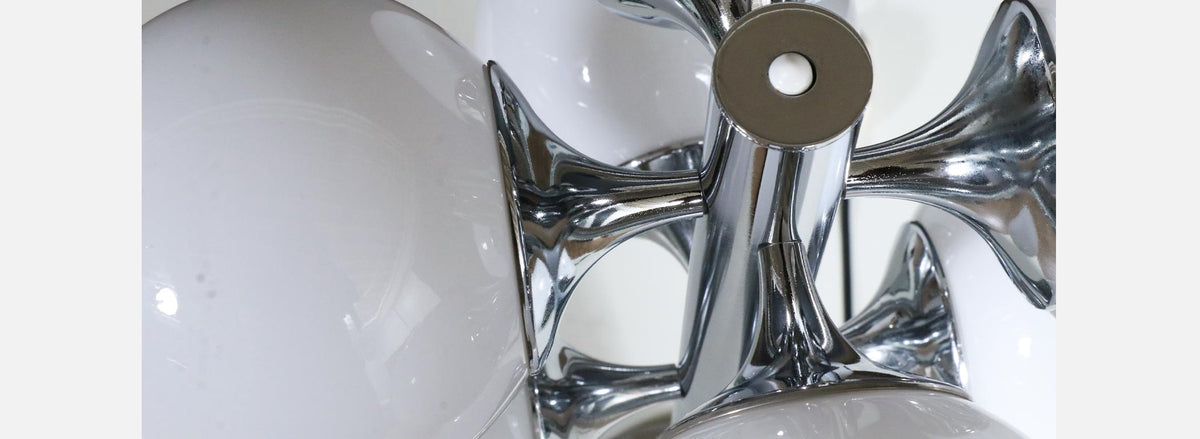 Robert Sonneman Sputnik Space Age Chrome Orb Table Lamp