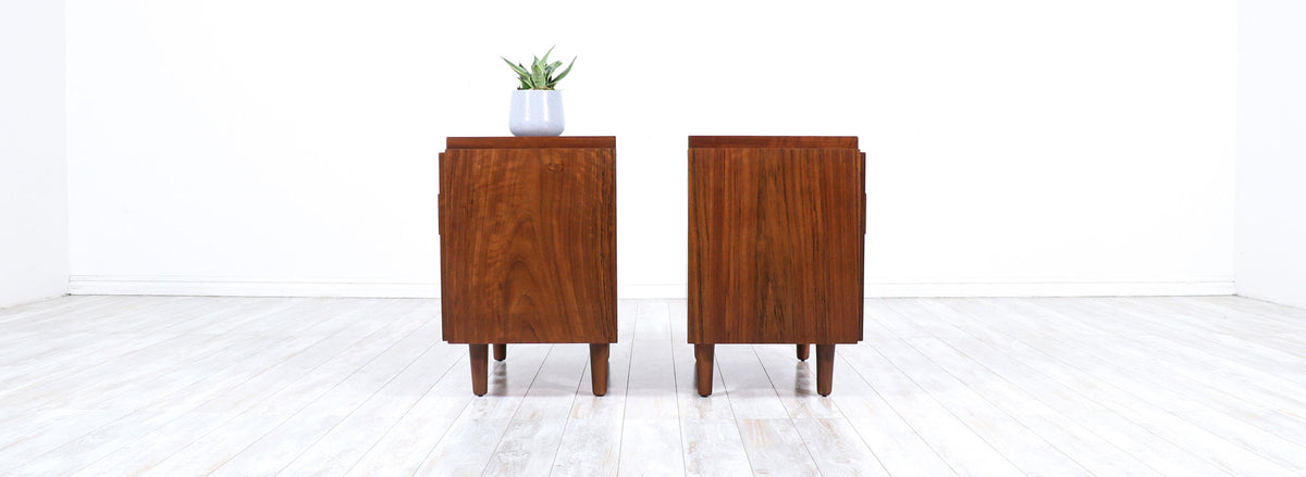 Mid-Century Modern "Stacatto" Geometric Night Stands by Lane Furniture