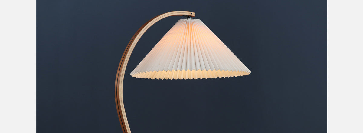 Danish Modern Teak Arc Floor Lamp by Mads Caprani