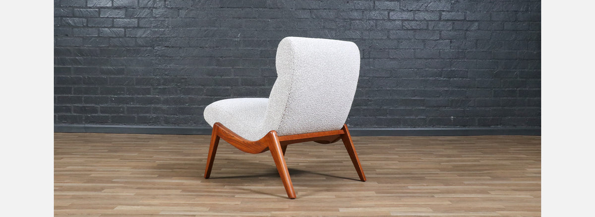Mid-Century Modern Sculpted Slipper Chair