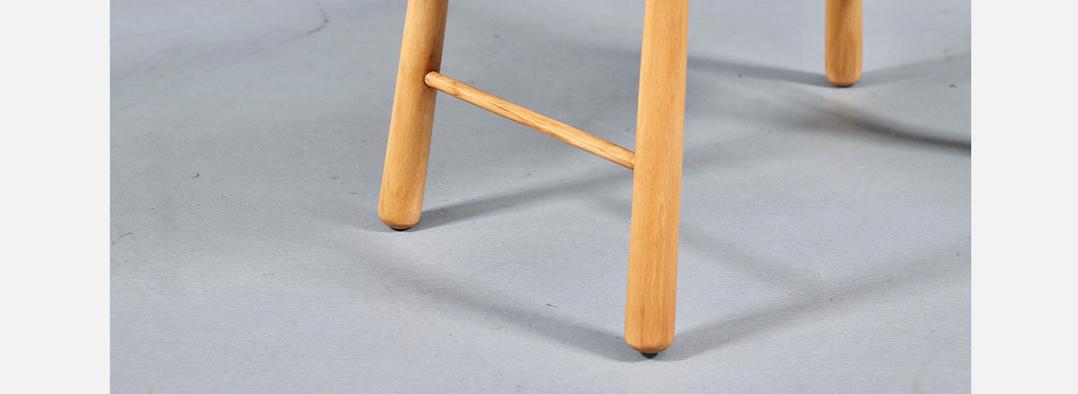 Scandinavian Modern Sheepskin Stool 
