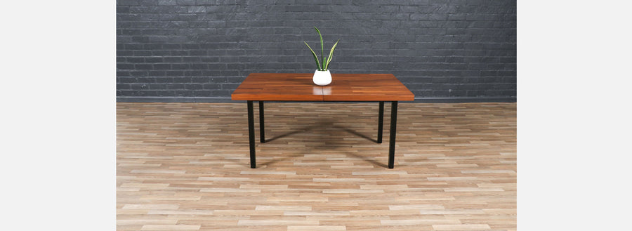 Milo Baughman Expandable Walnut Dining Table for Directional 