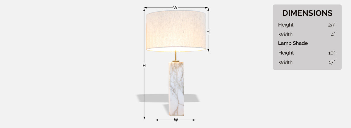 Mid-Century Modern Italian Calacatta Marble Table Lamps