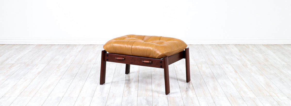 Percival Lafer MP-41 Series Brazilian Leather Stool