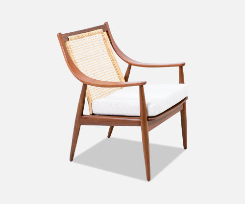 Peter Hvidt Model FD-146 Teak & Cane Lounge Chair by France & Daverkosen