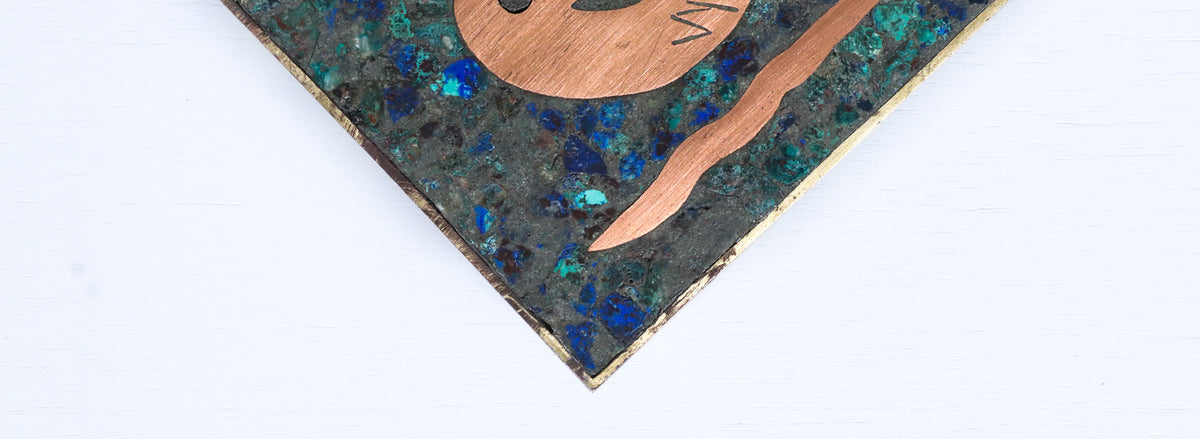 Mexican Modernist Mix Metals Tray Box by Los Castillos
