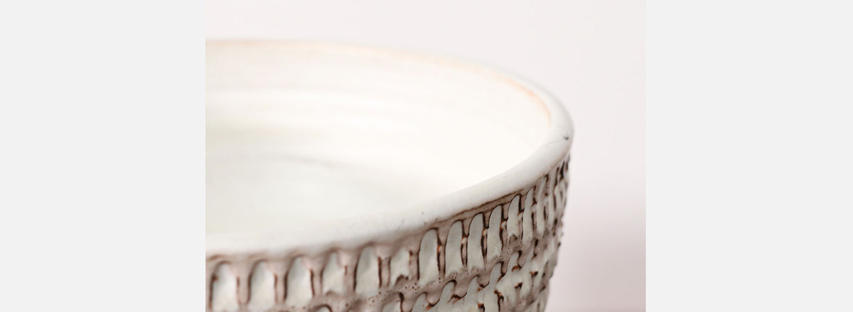 Doyle Lane Glazed Ceramic Footed Bowl