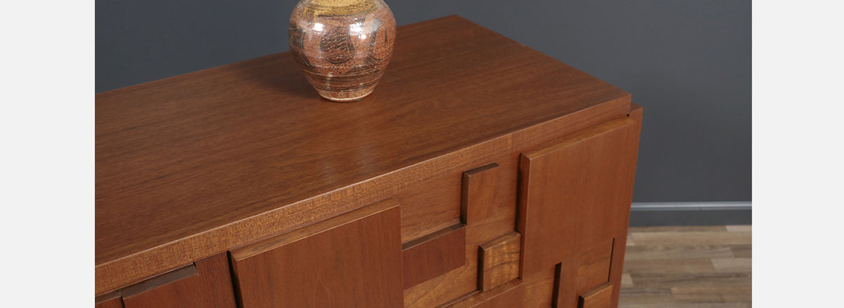 Mid-Century Modern "Staccato" Brutalist Dresser by Lane 